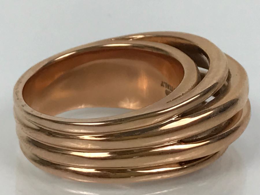 (3) Bronze Milor Italy Rings And Pair Of Earrings (2) Matching Rings Size 8 1/2 (1) Ring Size 9 1/4 [Photo 20]