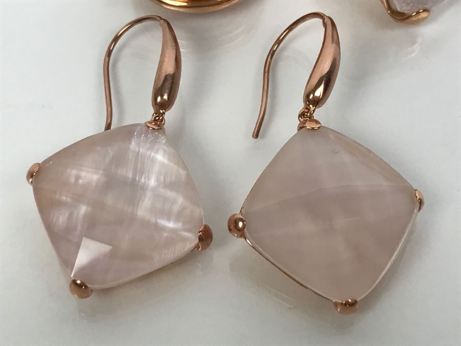 (3) Bronze Milor Italy Rings And Pair Of Earrings (2) Matching Rings Size 8 1/2 (1) Ring Size 9 1/4 [Photo 12]