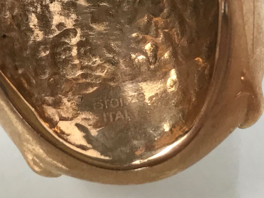 (3) Bronze Milor Italy Rings And Pair Of Earrings (2) Matching Rings Size 8 1/2 (1) Ring Size 9 1/4 [Photo 10]