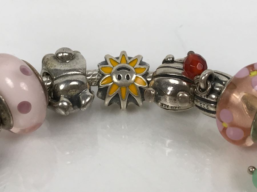 Sterling Silver Pandora Charm Bracelet 75.5g [Photo 9]