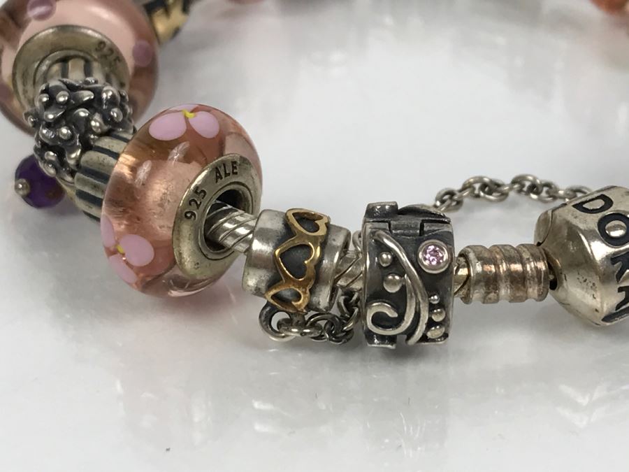 Sterling Silver Pandora Charm Bracelet 75.5g [Photo 6]