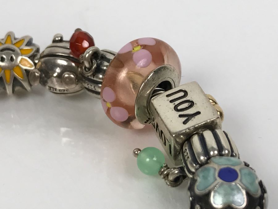 Sterling Silver Pandora Charm Bracelet 75.5g [Photo 10]