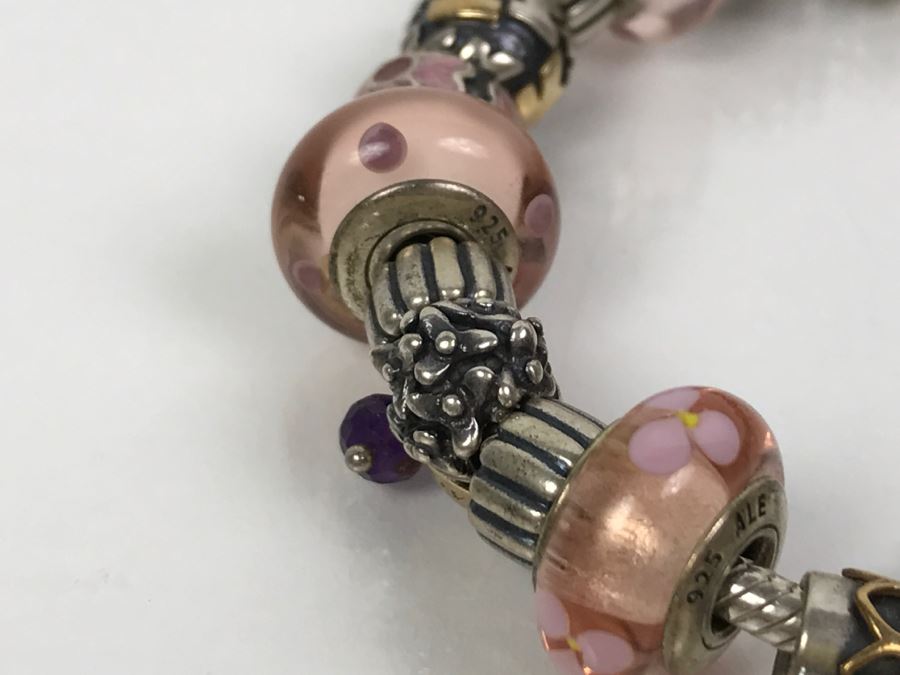 Sterling Silver Pandora Charm Bracelet 75.5g [Photo 7]