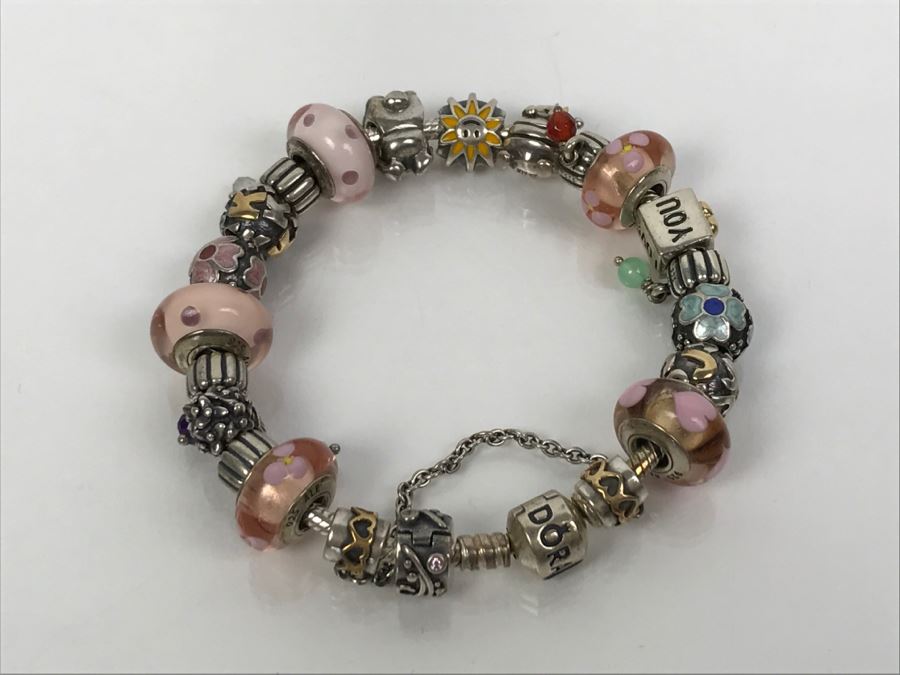 Sterling Silver Pandora Charm Bracelet 75.5g [Photo 3]