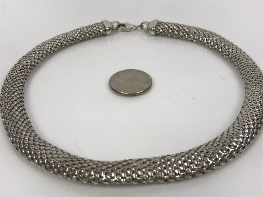 Stylish Sterling Silver Italian Necklace 33.6g