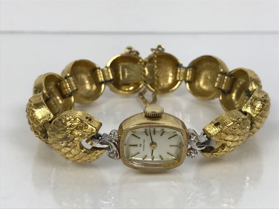 Ladies Vintage 10K Gold Hamilton Watch Watch Band Not Original [Photo 3]