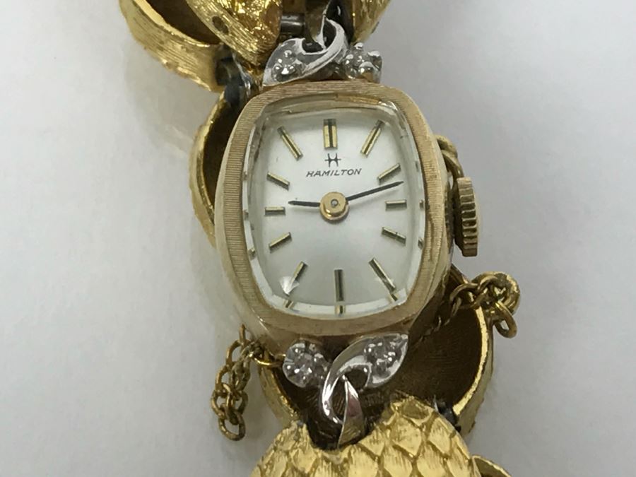 Ladies Vintage 10K Gold Hamilton Watch Watch Band Not Original [Photo 8]