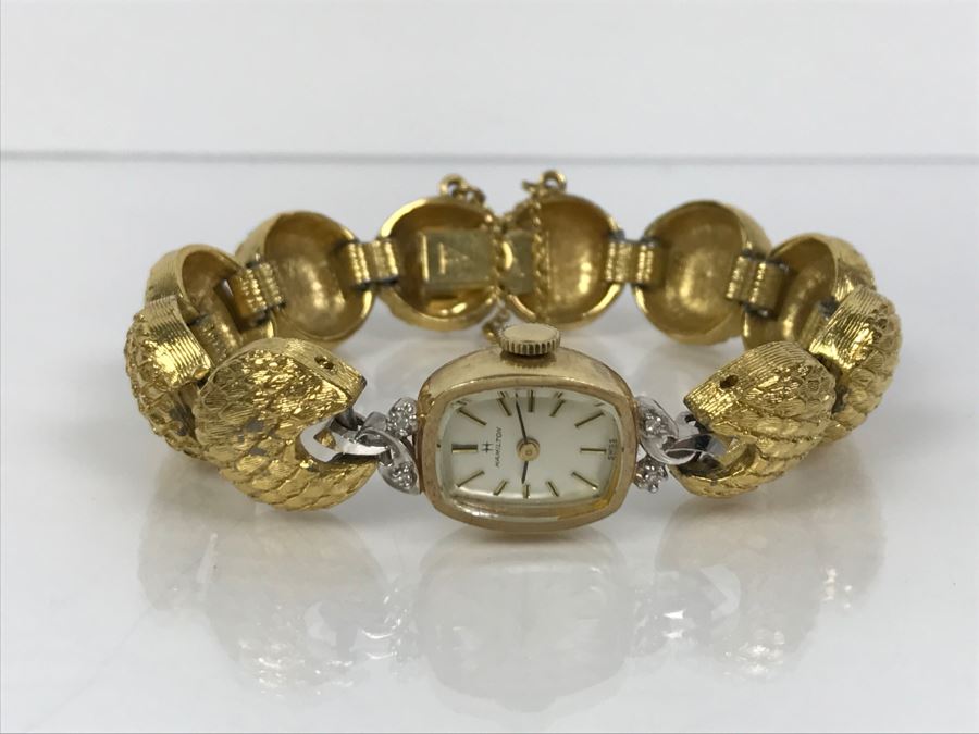 Ladies Vintage 10K Gold Hamilton Watch Watch Band Not Original [Photo 1]