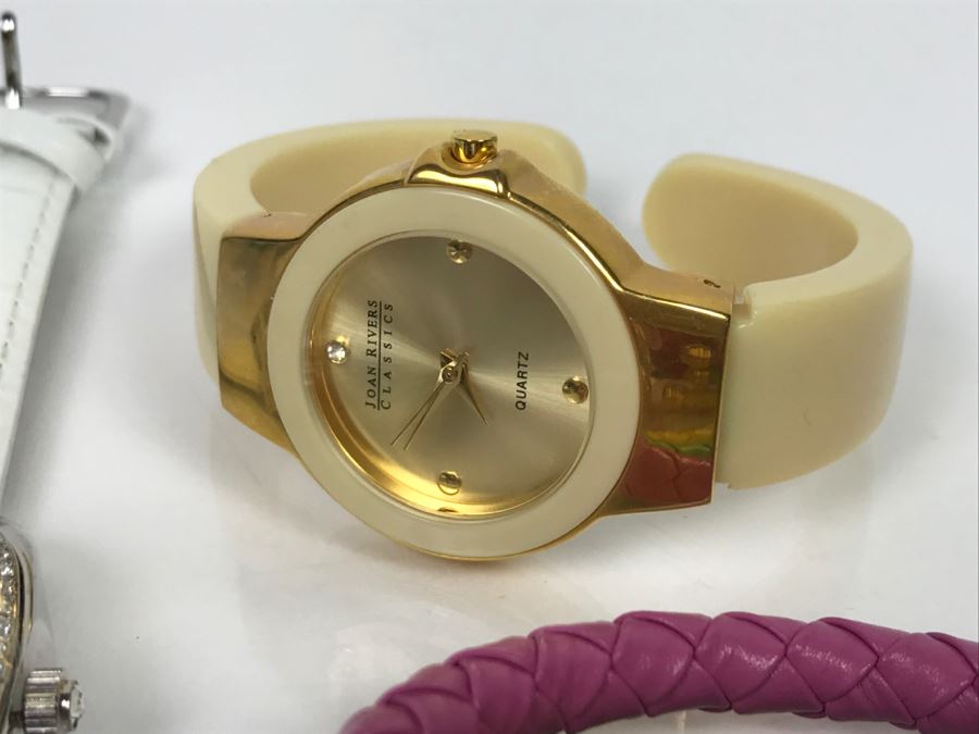 Pair Of Joan Rivers Watches And (3) Bangles [Photo 4]