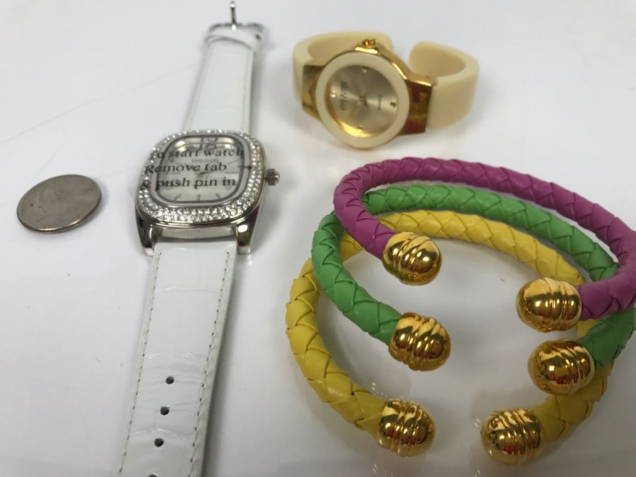 Pair Of Joan Rivers Watches And (3) Bangles [Photo 1]