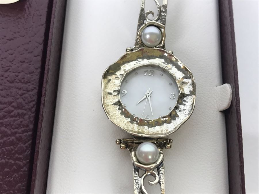 Or Paz Sterling Silver Jewelry Watch From Israel New In Box [Photo 3]