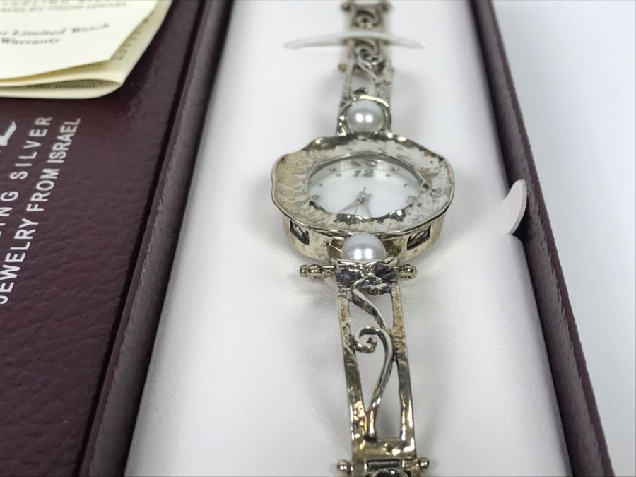 Or Paz Sterling Silver Jewelry Watch From Israel New In Box [Photo 8]