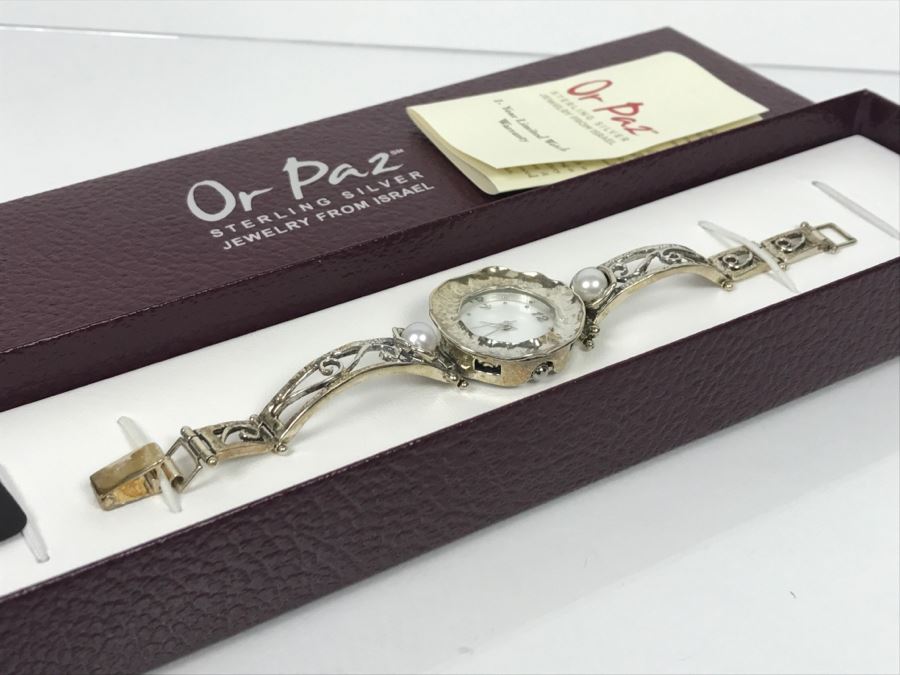 Or Paz Sterling Silver Jewelry Watch From Israel New In Box [Photo 11]