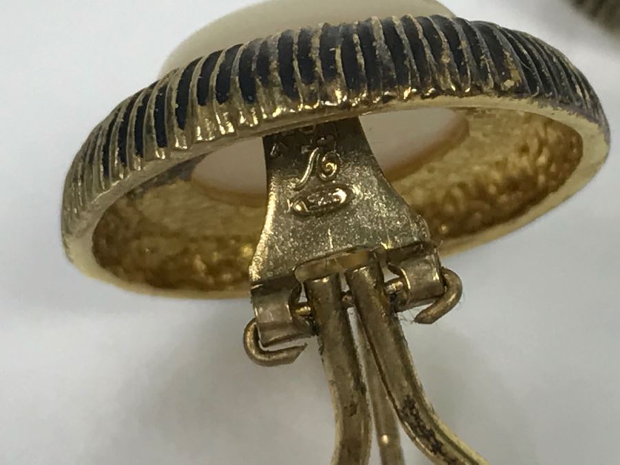 (2) Pairs Of Sterling Silver Gold Tone Earrings 22.2g [Photo 7]