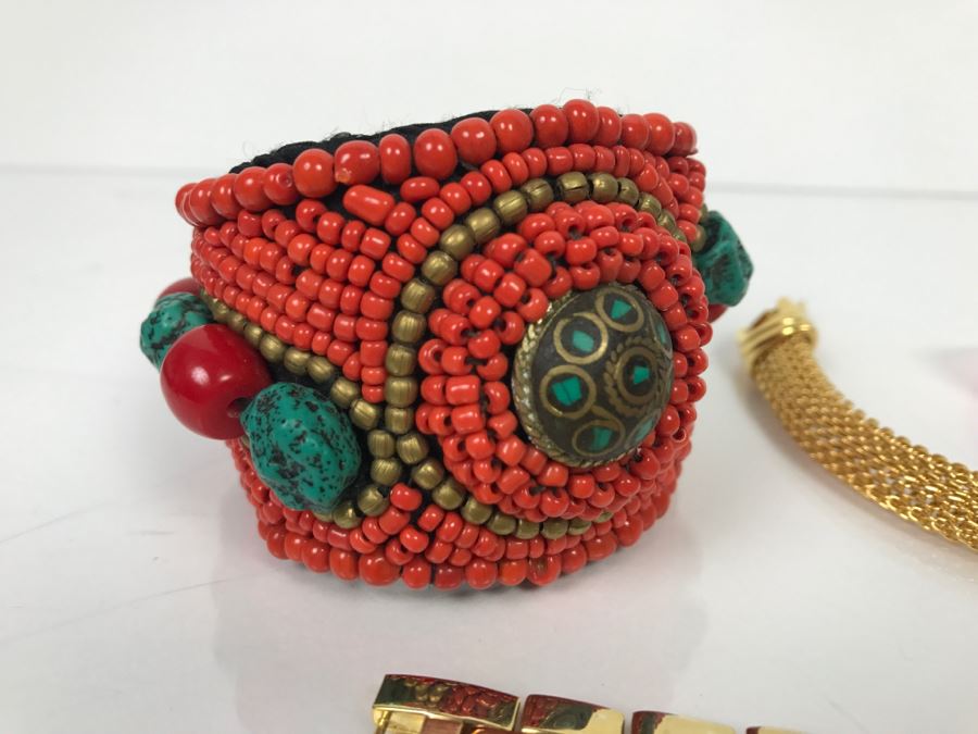 Jewelry Lot With Pair Of Watches, (3) Braceletes And Ring [Photo 4]