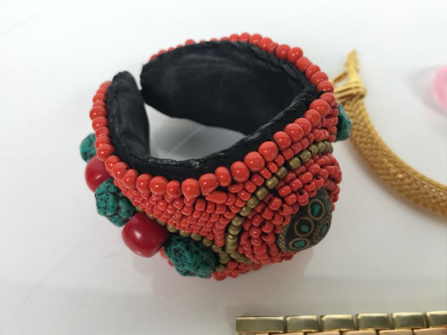 Jewelry Lot With Pair Of Watches, (3) Braceletes And Ring [Photo 15]