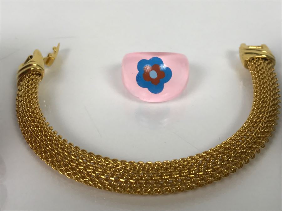 Jewelry Lot With Pair Of Watches, (3) Braceletes And Ring [Photo 8]