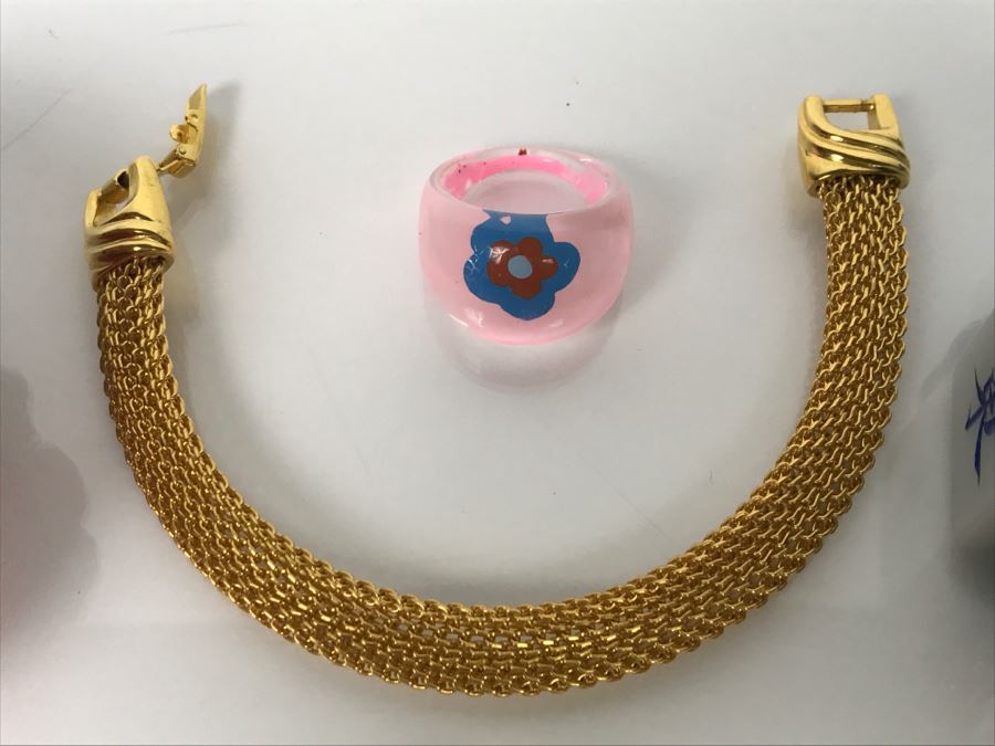 Jewelry Lot With Pair Of Watches, (3) Braceletes And Ring [Photo 9]