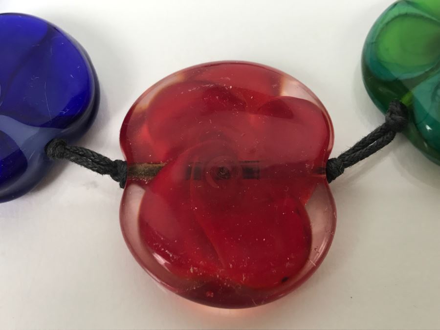 Colored Art Glass Necklace [Photo 7]
