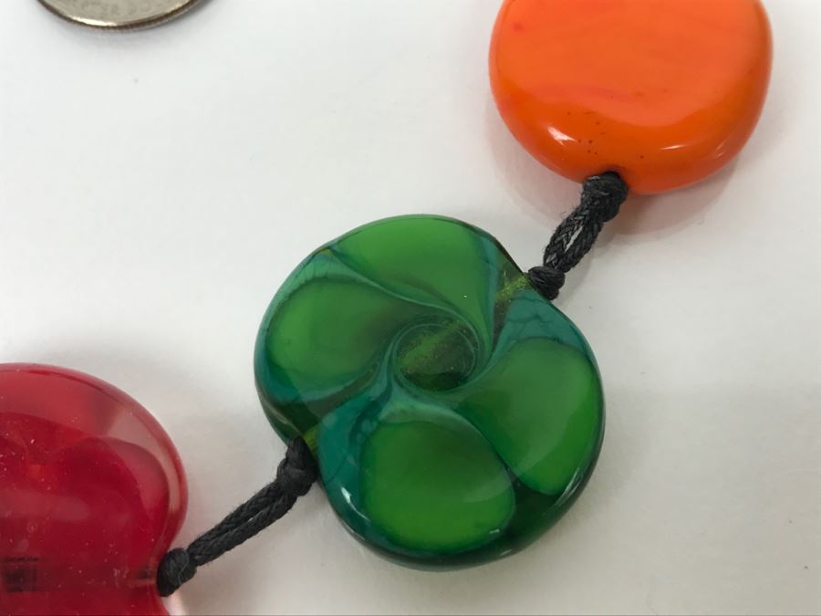 Colored Art Glass Necklace [Photo 8]