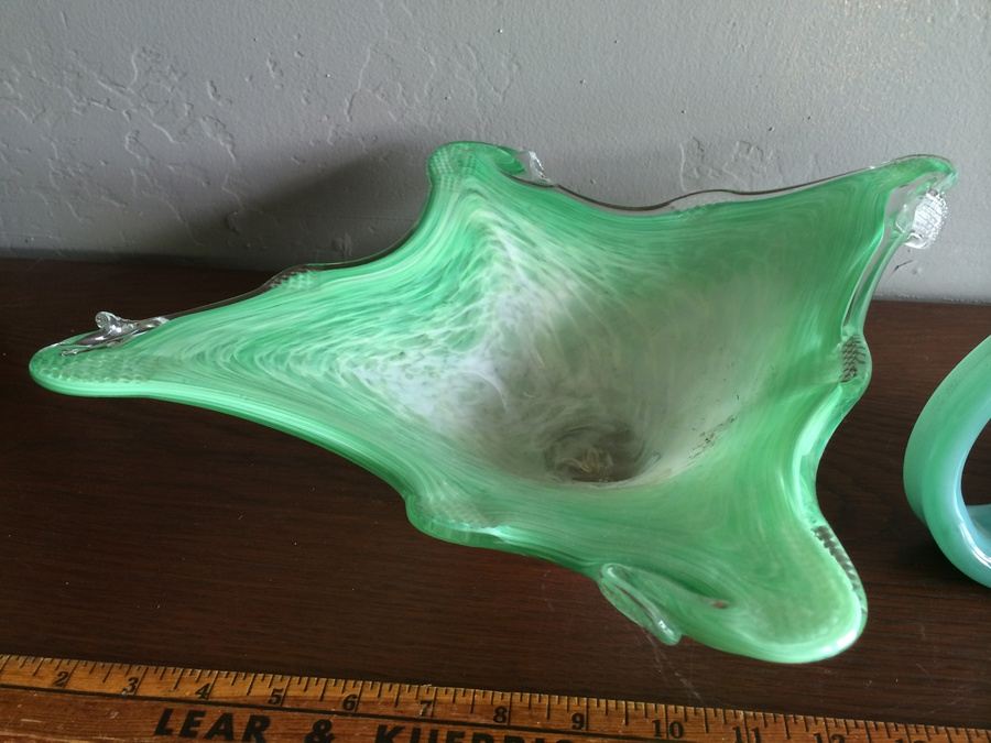 Green Handblown Glass Pieces [Photo 2]
