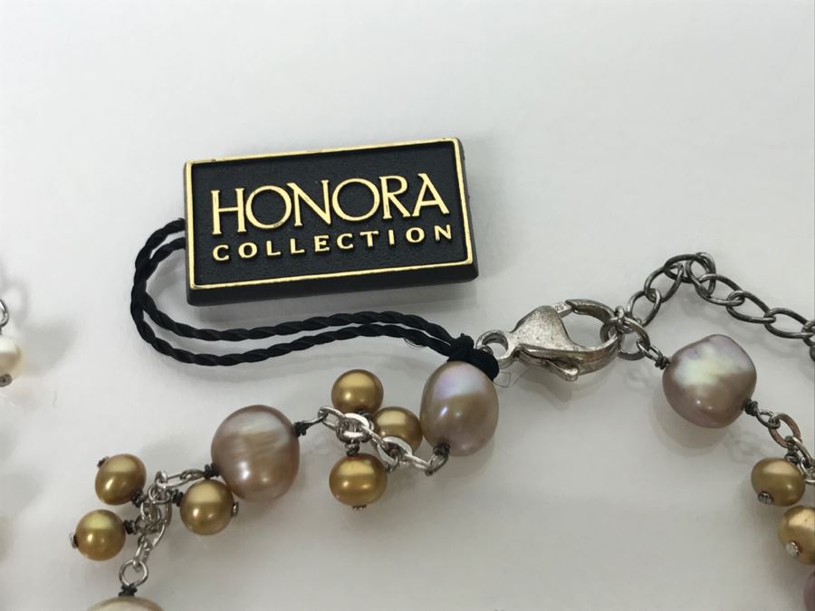 HONORA Collection Sterling Silver Pearl Bracelets 19.7g [Photo 5]