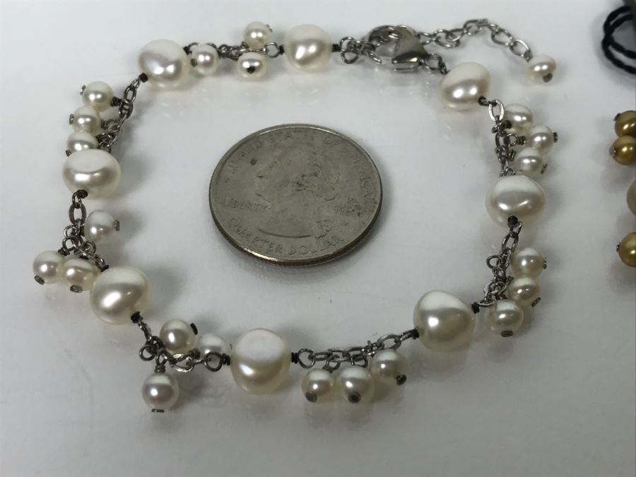 HONORA Collection Sterling Silver Pearl Bracelets 19.7g [Photo 6]