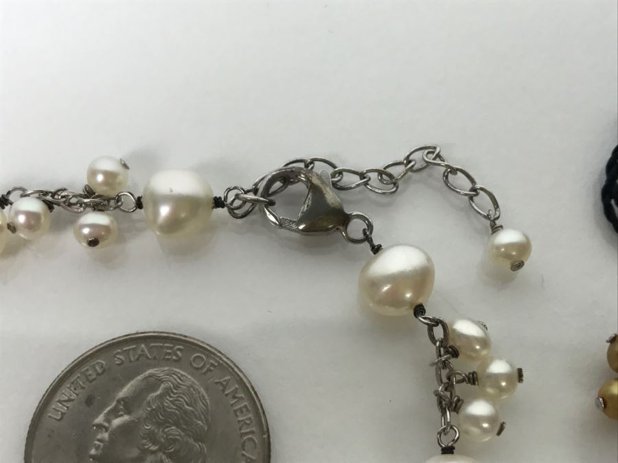 HONORA Collection Sterling Silver Pearl Bracelets 19.7g [Photo 7]
