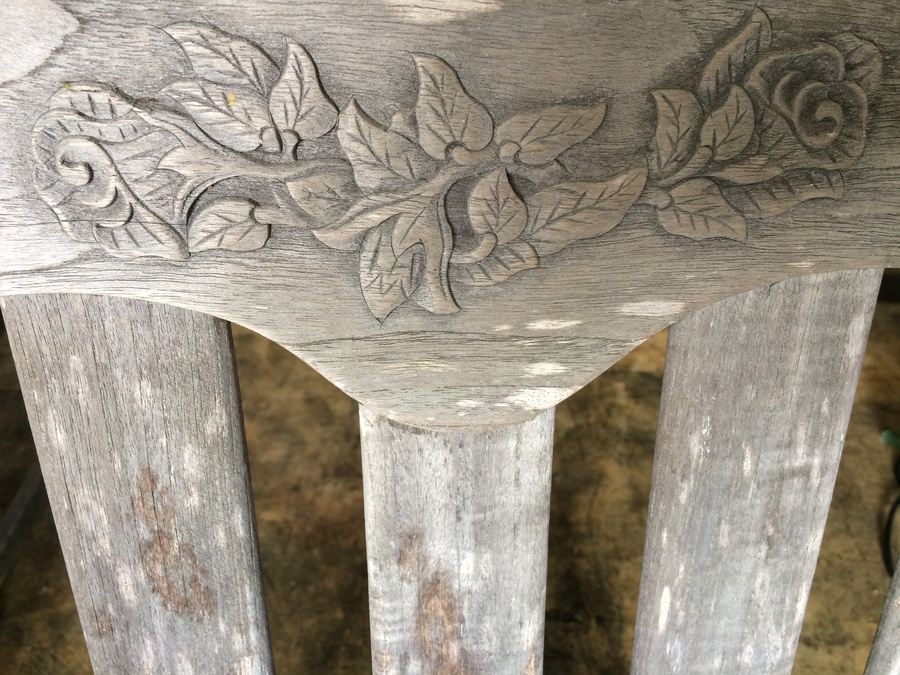 Royal Teak Garden Furniture Outdoor Dining Set with 4 Chairs and Blue Cushions [Photo 6]