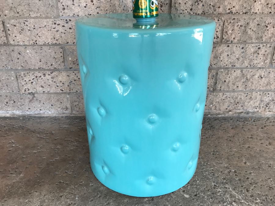 Ceramic Outdoor Garden Stool 17.5'H X 14'R [Photo 2]