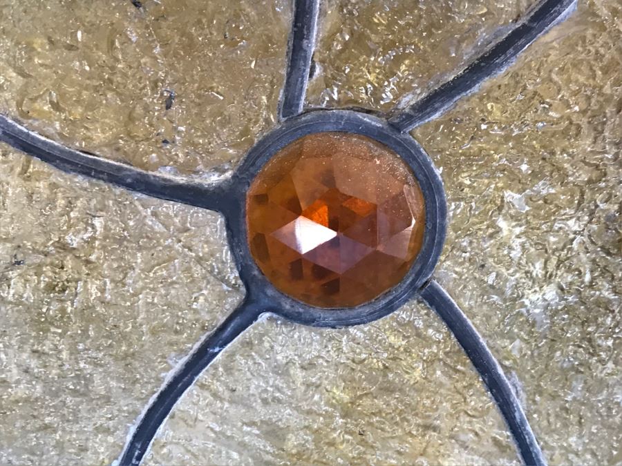 Stunning Vintage Framed Stained Glass Shell Motif 28.5' X 41' [Photo 10]