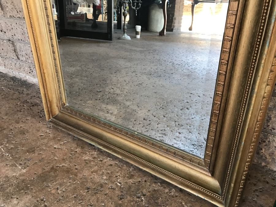 Stunning Gilt Wooden Beveled Glass Wall Mirror 36'W X 45'H [Photo 10]