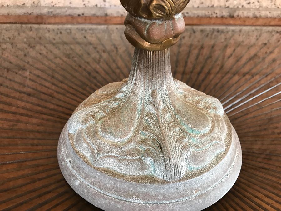 Contemporary Lacquered Brass Candleabra With Center Bowl [Photo 9]