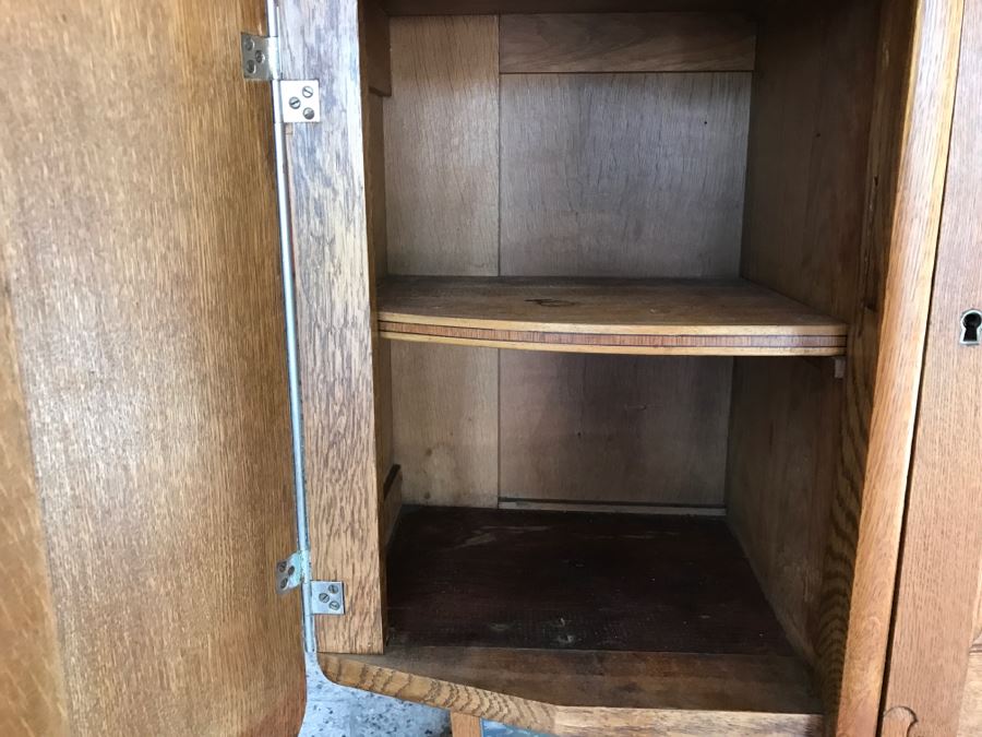 Stunning Dutch Colonial Dining Room Set With Nicely Carved Marble Top China Cabinet, Dining Table And (6) Chairs [Photo 23]