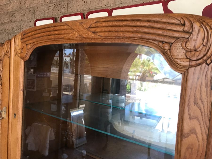 Stunning Dutch Colonial Dining Room Set With Nicely Carved Marble Top China Cabinet, Dining Table And (6) Chairs [Photo 17]