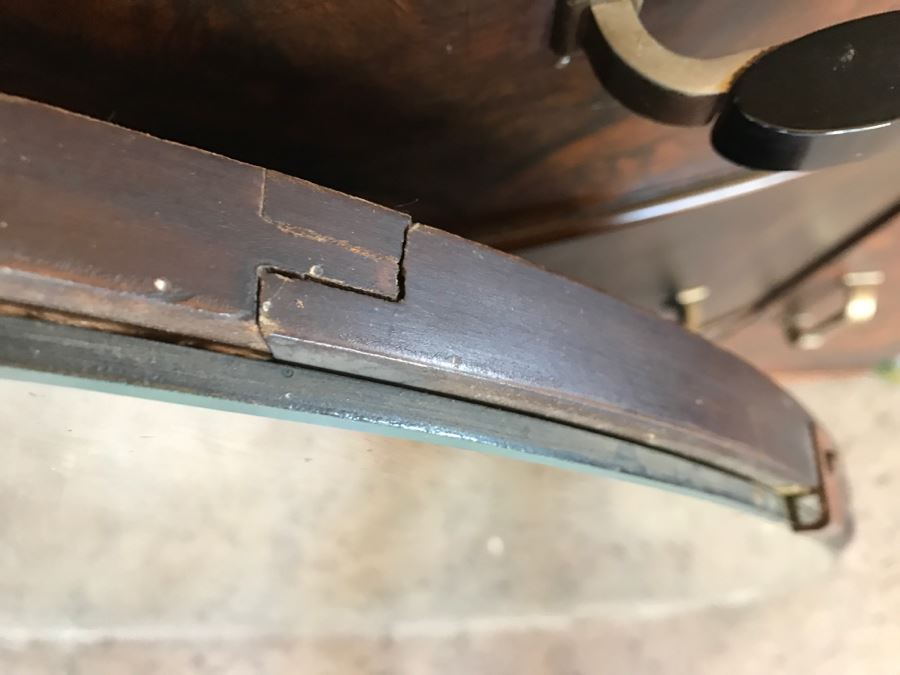 Art Deco Bedroom Set With Vanity And Bench, Dresser With Mirror, Gentleman's Dresser, Nightstand And Full Size Bed By Detroit Furniture Co [Photo 16]