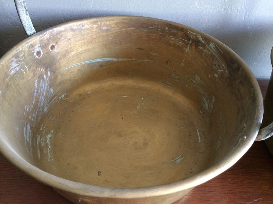 Large Brass Copper Pots with Handles [Photo 5]