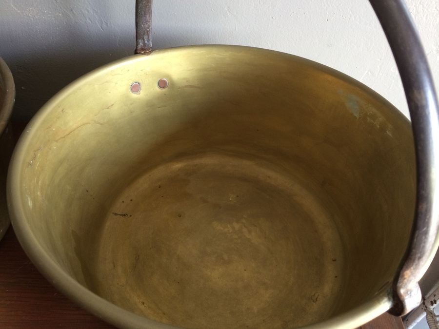 Large Brass Copper Pots with Handles [Photo 4]