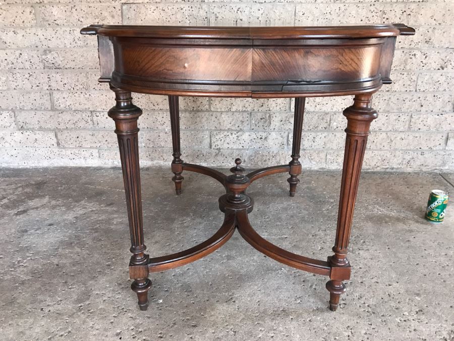 Vintage Wooden Table With Drawer 45'W X 26'D X 29'H [Photo 14]