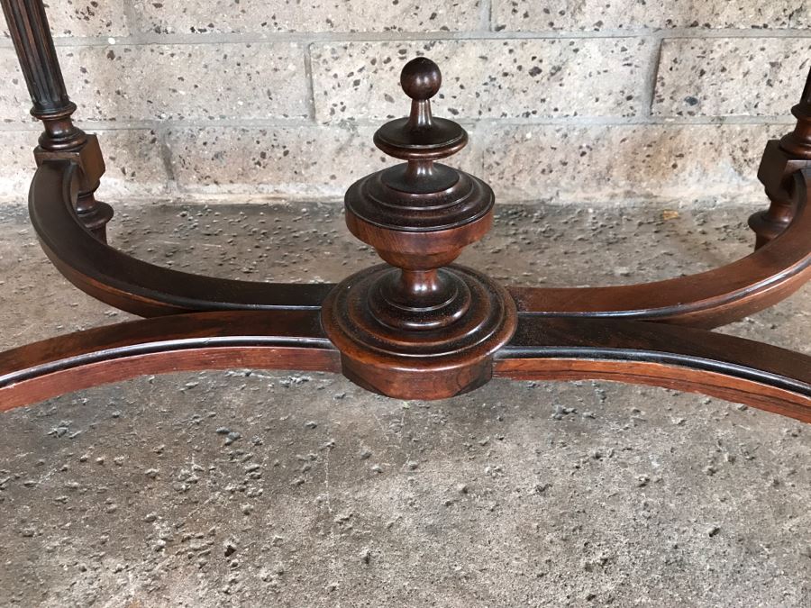 Vintage Wooden Table With Drawer 45'W X 26'D X 29'H [Photo 8]