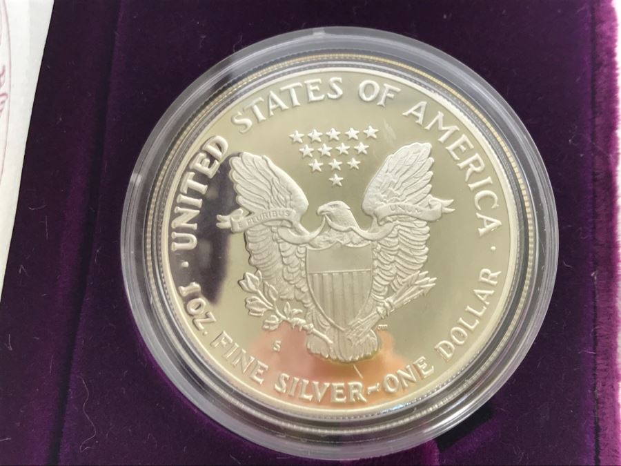 Pair Of Proof Silver American Eagle 1Oz Coins 1992 [Photo 7]