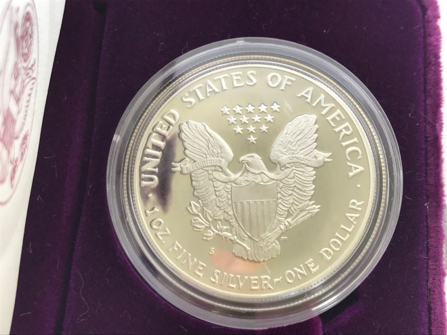 Pair Of Proof Silver American Eagle 1Oz Coins 1992 [Photo 6]