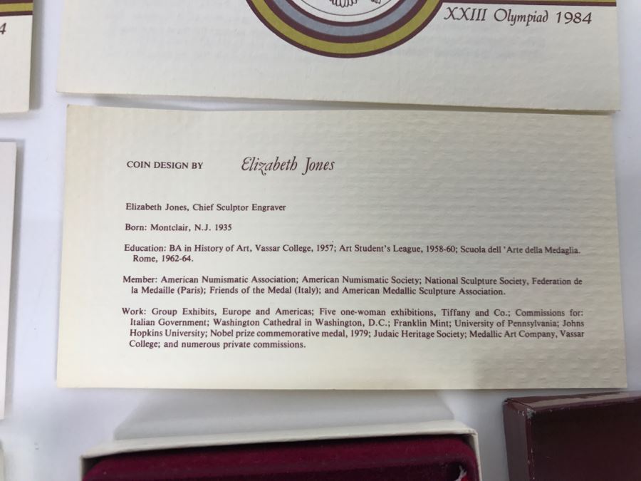 Pair Silver Coins From US 1984 Olympics [Photo 10]