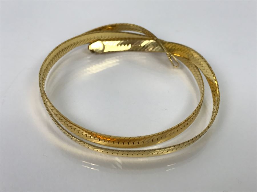 14K Yellow Gold Herringbone Heavy Chain 20.1g [Photo 13]