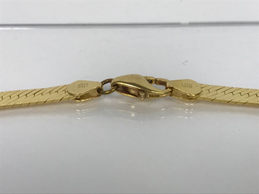 14K Yellow Gold Herringbone Heavy Chain 20.1g [Photo 10]