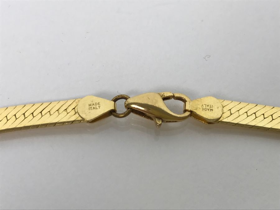 14K Yellow Gold Herringbone Heavy Chain 20.1g [Photo 9]