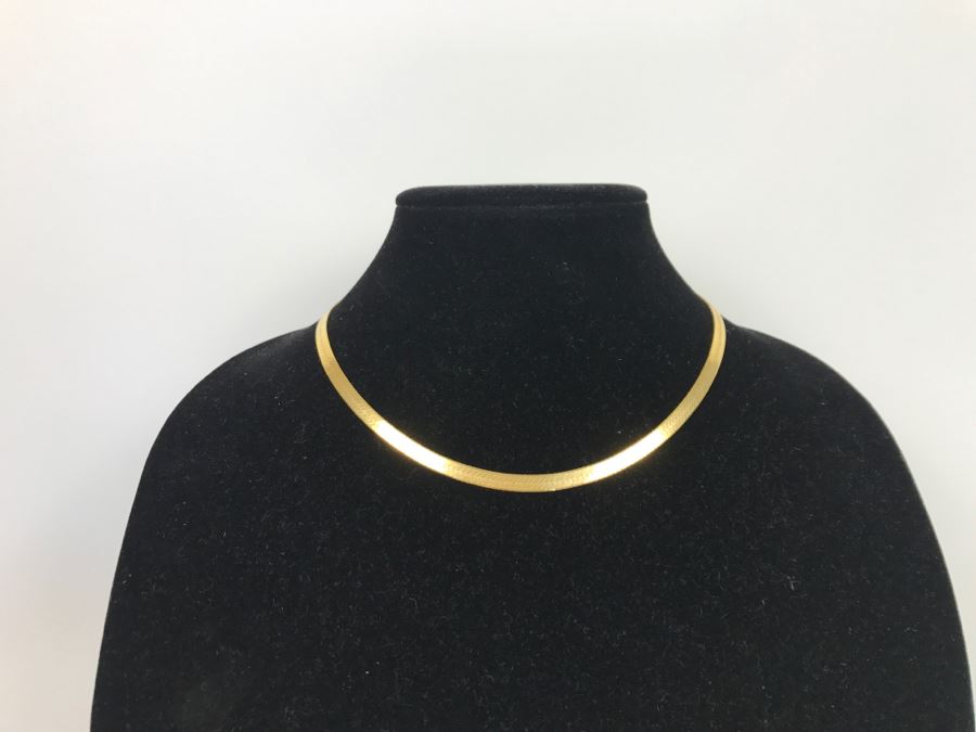 14K Yellow Gold Herringbone Heavy Chain 20.1g [Photo 2]