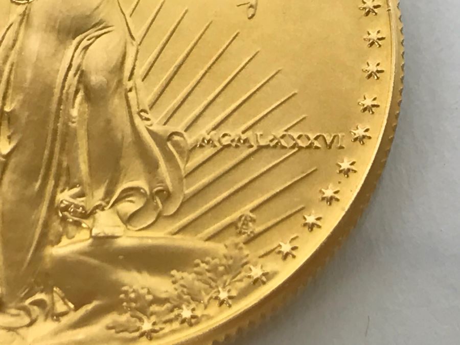 1986 1oz Fine Gold American Eagle $50 Coin Uncirculated - Has Reserve [Photo 6]