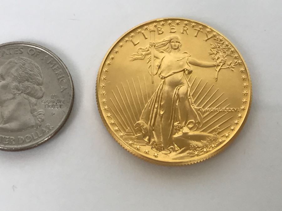 1986 1oz Fine Gold American Eagle $50 Coin Uncirculated - Has Reserve [Photo 3]