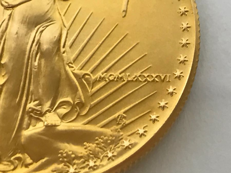 1986 1oz Fine Gold American Eagle $50 Coin Uncirculated - Has Reserve [Photo 5]